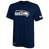 New Era NFL Football Men's Stadium Logo Short Sleeve Performance T-Shirt, Seattle Seahawks, XX-Large