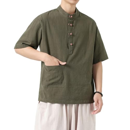 Pull en coton et lin de qualité supérieure coupe japonaise épurée