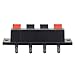 Tegg 5PCS 4 Pin Speaker Terminal Block 4 Way Amplifier Spring Jointing Clamp Test Clip Stereo Speaker Strip Shape Push Release Connector Plate 4 Position