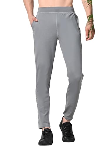 Image of FITINC Men's Stretchable Track Pant for Gym with Zipper Pockets
