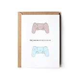 Valentines Day Gamer Card, Gamers Couple Anniversary Card (Premium Quality Card, Handmade)