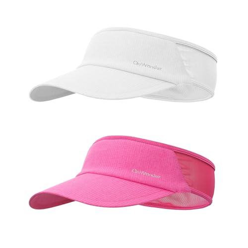 Image of Sport Sun Visor Hat for Women Men - Lightweight Stretchy Polyester Spandex Quick Dry Sweatband Wrinkle Resistant