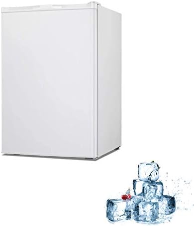 Electactic Mini Freezer Countertop 3.0 Cu.ft Small Freezer Upright White Compact Upright Freezer with Reversible Single Door,Removable Shelves Free Standing Mini Freezer with Adjustable Thermostat