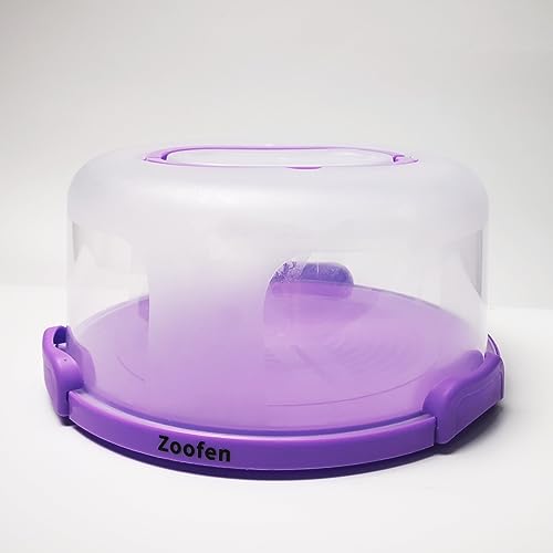 Zoofen Porta-bolos com alça suporte de bolo de 25,4 cm, recipiente redondo para tamanho de 25,4 cm o