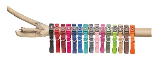 Trixie Premium Halsband Größe M–L: Halsumfang 35–55 cm/20 mm in rot - stufenlos verstellbares Hundehalsband für mittelgroße bis große Hunde, neoprengepolstert, 201603