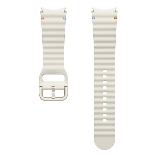 Image of SAMSUNG Galaxy Watch 7, 6, 5, 4 Series Sport Band, Rubber, Smartwatch Replacement Strap for Men and Women, One Click Attachment, Medium /Large, ET-SNL31LWEGUJ, Cream