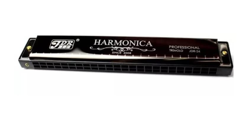 Image of Ketostics JDR MOUTH ORGAN /HARMONICA 24 HOLES, (KEY OF C) BLACK FOR MUSIC LOVERS