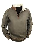 DMOYALA Vestes en polaire pour homme - Style vintage - Fermeture éclair - Style western - Décontracté - Manches longues, C-vintage Western Grey(1), Small