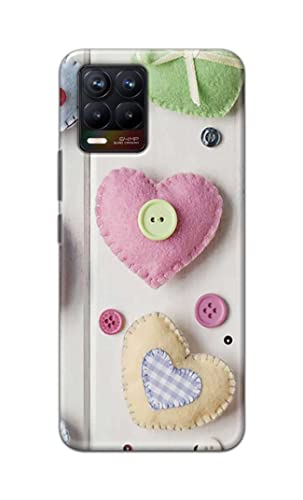 Image of PRINTFIDAA Heart Shape Hard Back Cover for Realme 8 / Realme 8 Pro Back Cover -(P6) KAT1010