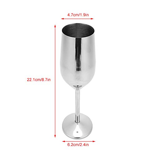 Taça de champanhe de aço inoxidável de 220 ml, copos de vinho reutilizáveis inquebráveis para casame
