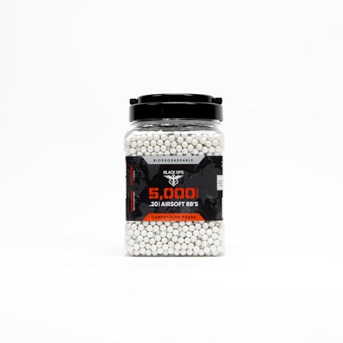 Black Ops Airsoft BBS – 5,000 Count, 6mm .20g Precision Ammo for AEG & Sniper Rifles