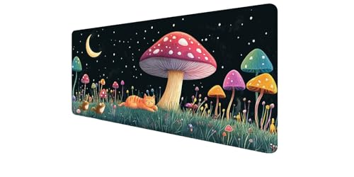 Alfombrilla ratón XXL con diseño de champiñón para un escritorio de oficina con estilo animal