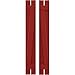 Ekena Millwork ARW102SB207X71BRH Americraft Two 2 Exterior Real Wood Spaced Board-n-Batten Shutters w/Z-Bar (Per Pair), 7 1/2"W x 71"H, Fire Red
