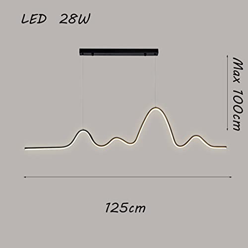 Suspension LED moderne rectangulaire réglable anti-éblouissement avec télécommande
