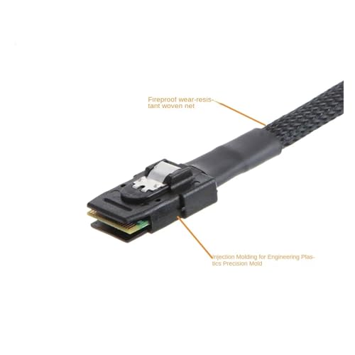Cable SATA S-AS SFF-8087 a 4 SATA 12Gbps 50 cm miniatura 3