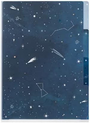 Midori 3 Pocket Holder A5 35478 Starry Sky Pattern | File Clear Holder