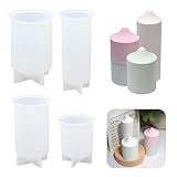4 Pack Pillar Candle Mold, Silicone Resin Cylinder Molds for Candles Making, Handmade Candles & Soap, Insect Specimen, DIY Clay Mould