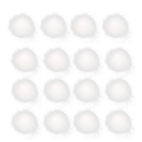 Bolas de peluche blanco con lazo elástico Zerodeko, material de felpa para DIY