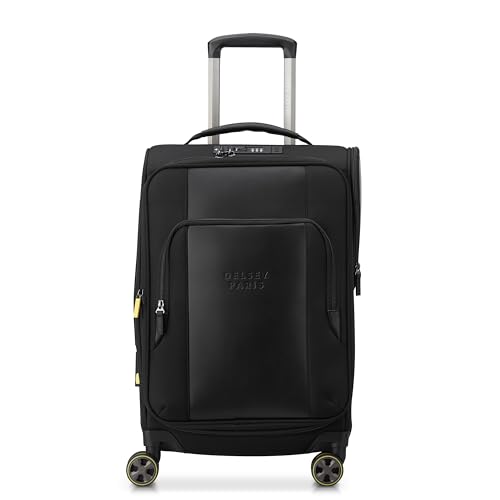 DELSEY Paris Wagram Softside Expandable Luggage with Spinner Wheels, Black, Carry On 20 Inch