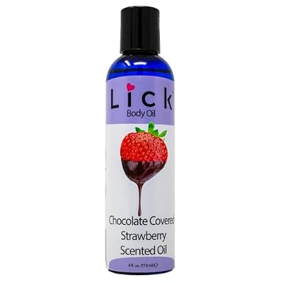 LICK Chocolate Covered Strawberry Indulgent Scented Body Oil Absorbent Daily Hydration with Almond Oil & Vitamin E 4 oz