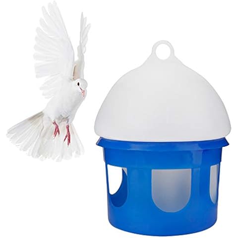 Petyoung Automatischer Vogelspender- Feeder- Wasserspender mit Großem Fassungsvermögen Und Griff für Käfigzubehör für Papiertaubenpapageien Cover