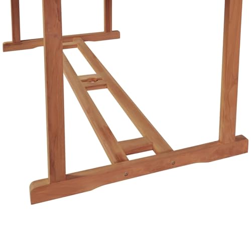 Table à manger extérieure en teck Gecheer 180x90x75 cm grand modèle de jardin - 7