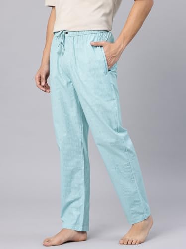Image of Majestic Man Men's Pure Cotton Small Checks Lounge Pyjama | Comfort Fit | 3 Pockets | Front Zip Closure