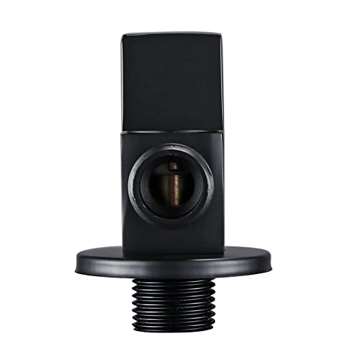 Válvula de ángulo para inodoro de latón negro G1/2 resistente 3