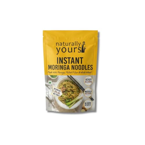 Image of Naturally Yours, Moringa Instant Ramen Noodles 175g | Ready In 2 Mins | Masala Pack Inside| Made with Pure Shigru, MIllets & Whole Wheat | No Maida, Not Fried Healthy Noodles
