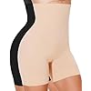 BESTENA Shapewear Shorts,High Waisted Shapewear for Women Tummy Control,Seamless Body Shaper Shorts Thigh Slimmer,Anti-Chafing Under Shorts for Smooth Tight Look Black Nude