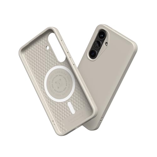 Coque Galaxy S25 fine antichoc RhinoShield SolidSuit MagSafe beige