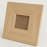 GRECA Marco ancho en pino crudo, para pintar. Medida exterior: 24 * 24 cm. Medida interior: 10 * 10 cm.