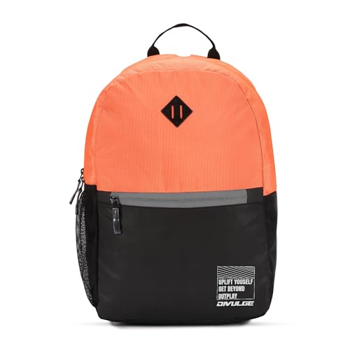 Image of DIVULGE Coral 24 Liters Large Orange Casual Backpack with Laptop sleeve, Front Pocket and Water Bottle Pouch (orange)