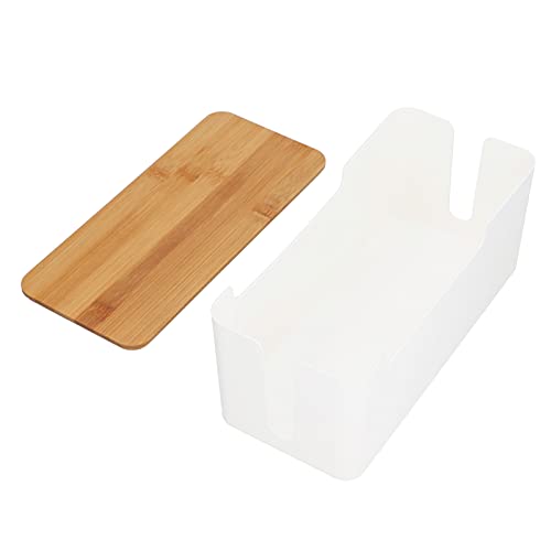 Caja Organizador Grande para Gestión de Cables con Tapa, Organizador de Cables para Regletas, Cargadores y Extensiones - Bajo Escritorio, Uso en Oficina y Hogar (12.2x5.6x5 in) miniatura 6
