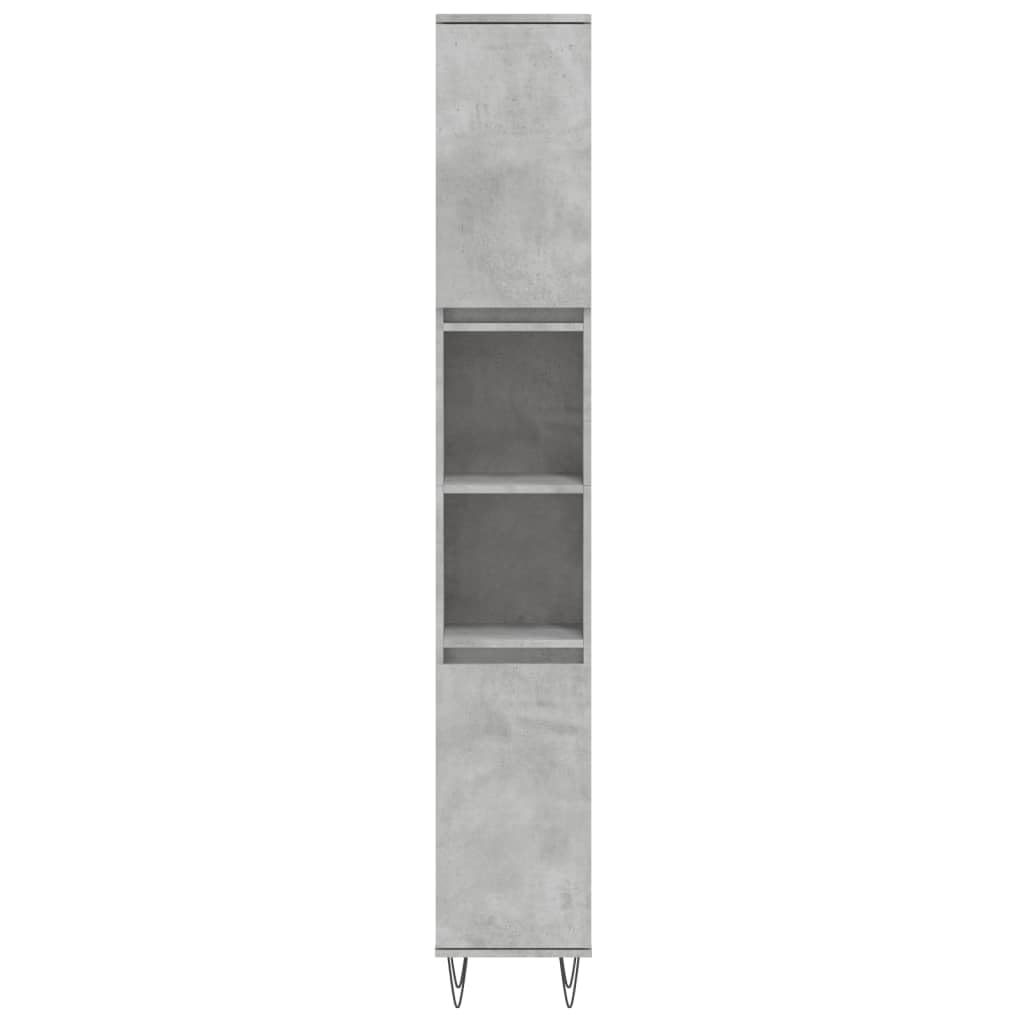 Möbelsets 3 teilig Badmöbel Set Beton Grau Holzwerkstoff Badmöbel Sets