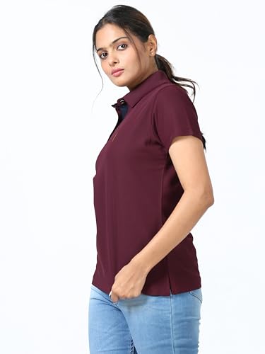 Image of STELLERS Women's Premium Polo T-Shirt, Regular Fit | Odour Resistant | Wrinkle Free | Quick Dry | Stretchable | Lightweight | Breathable | Sustainable | Anti-Static | Feather Touch Feel