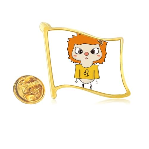 Pin's en métal doré constellation Leo Sun UU broche astrologique Lion