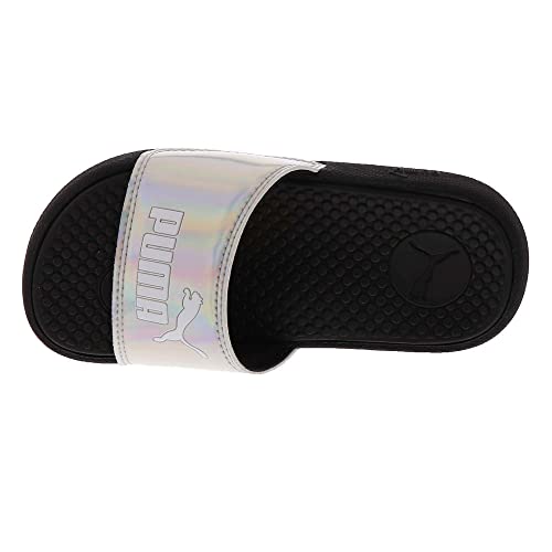 PUMA Cool Cat Christaline PS Sandal Girls ToddlerYouth Sandal 13 M US Little Kid BlackSilverWhite2