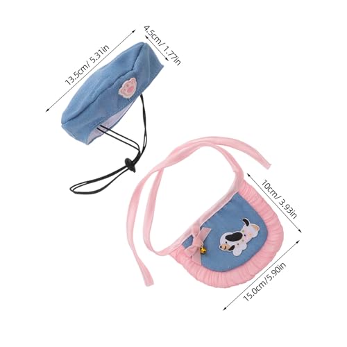 Disfraz para perros y gatos Toddmomy set con gorro y babero miniatura 7