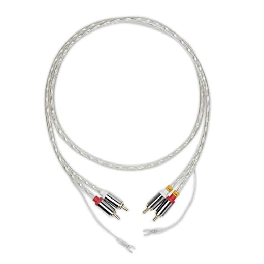 Pro-Ject Connect-it RCA-E, phonokabel med hög renhet, NF-kabel med jordledning för skivspelare – 1,23 m