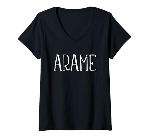 Photo de Femme Arame Design pour hommes et femmes cool drôle Arame T-Shirt avec Col en V