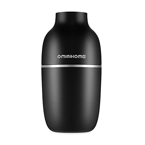 USB Car Humidifier with Cool Mist Portable Ultrasonic Mini Humidifier Vehicle Plug-in Silent BPA Free 180ml for Travel/Desktop/Office/Room/Kids - Black, Birthday