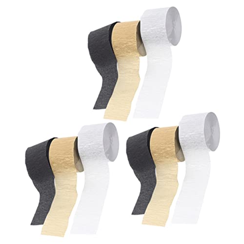 VILLCASE 18 Rolos Rolo Papel Crepom Decoração Casamento Decorações Aniversário Serpentinas Decoraçõe