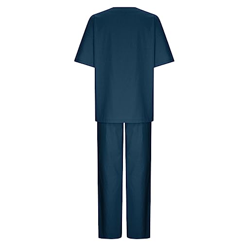 Conjunto de lino de dos piezas transpirable para evitar el calor con total comodidad 4