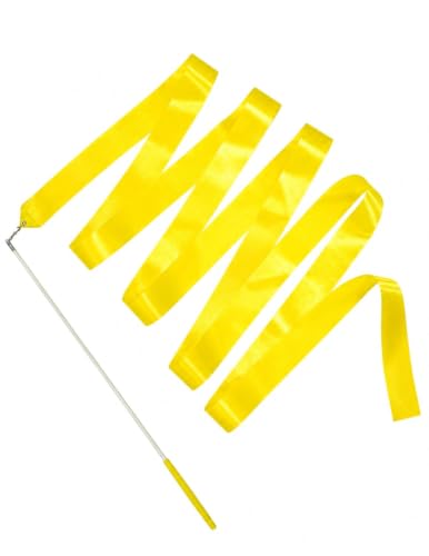Image of BookMyCostume Gymnastic & Rhythmic Dance Ribbon Wand Collection - 2-Meter Ribbon Sticks - Ideal for School Sports Day & Gymnastic Training - Fancy Dress Costume Accessories for Kids, Teens & Adults
