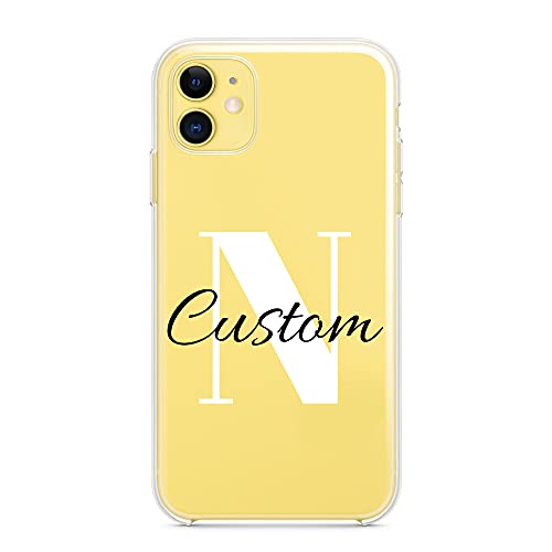 EMIDY Custom Name Case for iPhone 6/6s/7/8Plus/SE/X/XS/XR/11/12/13 Mini Pro Max Case Phone Cases [with Packing Box],Customized Phone Cover for Mini Pro Max (Transparent)