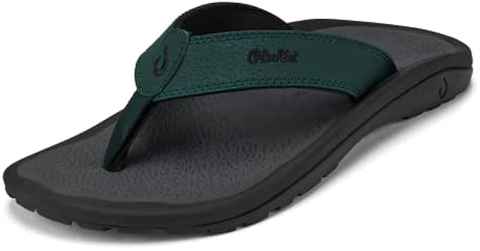 OluKai Ohana Men's Beach Sandals, Quick-Dry Flip-Flop Slides, Water Resistant & Lightweight, Compression Molded Footbed & Ultra-Soft Comfort Fit