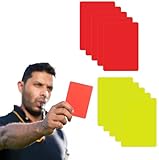 Sndperiexam 10pcs Red Yellow Referee Card Set Sports Soccer Referee Warning Cards for Football Soccer Coach and Referee Gear
