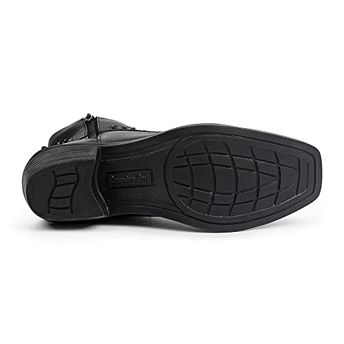 Botina Bota Masculina Couro Legítimo Preto