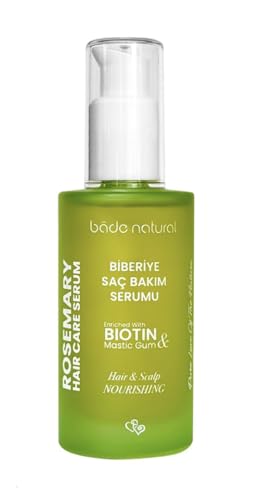 Bade Natural Hair Growth Serum with Rosemary Oil & Biotin – Natural Hair Strengthening Treatment for Thinning and Damaged Hair – Nourishing Scalp Oil with Argan & Vitamin B5 – 1.7 fl oz